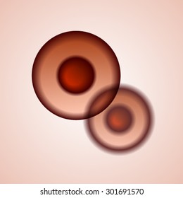 EPS10  vector biology cells under microscope