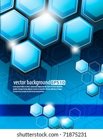 eps10 vector blue honeycomb futuristic design