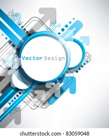 Eps10 Vector Blue Modern Frame Design