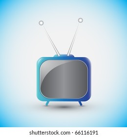EPS10 Vector Blue Retro Tv