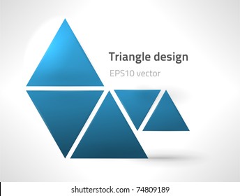 EPS10 vector blue triangles design