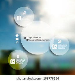 eps10 vector blurred realistic background infographics  illustration