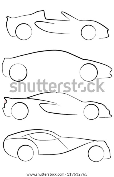 EPS10 Vector Car\
Outlines