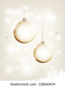 Eps10 vector - Christmas postcard with glass balls and space for text