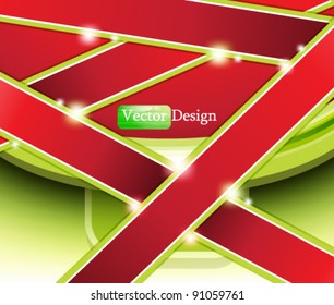 Eps10 Vector Christmas Ribbon Design Background