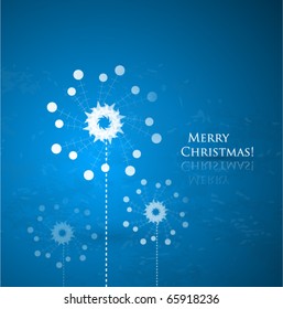 Eps10 vectorial Copos de nieve navideños como flores