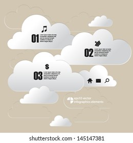 Fondo de infografía de la nube de los vectores eps10