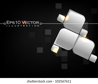 eps10 vector chrome inspired corporate background illustration