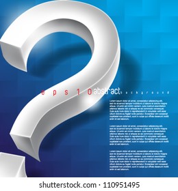 eps10 vector chrome question mark icon background