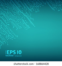 EPS10 vector circuit board background texture 