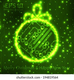 Textura de fondo de la bola de la bola de circuito vectorial EPS10