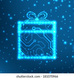 EPS10 Vektorboard-Weihnachtsgeschenk-Box-Hintergrund-Struktur 