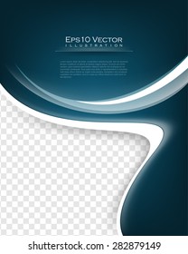 eps10 vector clean blank corporate wave elements business template background illustration