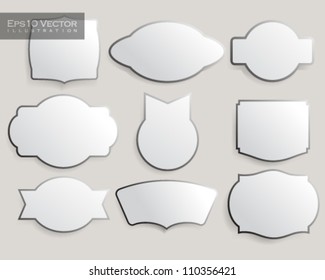eps10 vector collection blank label template illustration