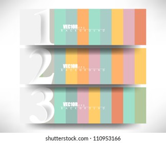 eps10 colección vectorial de diseño de banner a rayas