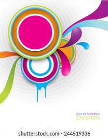 Eps10 Vector Colorful Abstract Concept Design for your business
