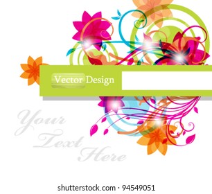 Eps10 Vector Colorful Abstract Foliage Design Background elegant, elegance, multicolor