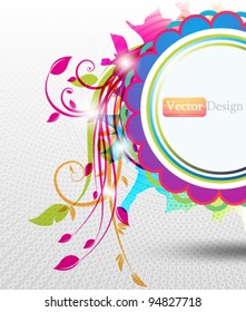 Eps10 Vector Colorful Abstract Foliage Design Background