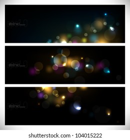 eps10 vector colorful abstract lights on dark background