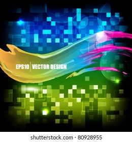 eps10 splat abstracta colorida vectorial y fondo tecno