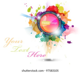 Eps10 Vector Colorful Background with Frame Design for your Business