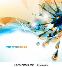 eps10 vector colorful background with splattered ink design