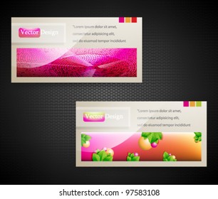 Eps10 Vector Colorful Elegant Card Designs for your Wonderful Business