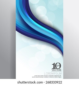 eps10 vector corporate business blue wave thick lines elements banner background