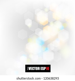 eps10 vector defocused lights on bright background