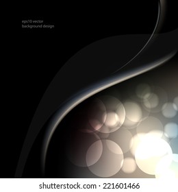 eps10 vector defocused lights and wave abstract background