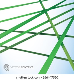 EpS10 Vector design. Green edition of straight crossing lines in a scalable eps10 geometric composition. lines for webdesign, printed brochure or for infographics page  illustration background  
