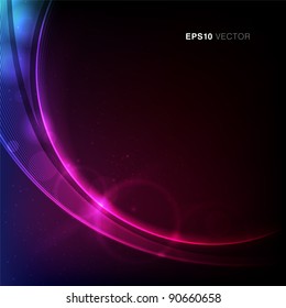 EPS10 Vector design with stars, rays and vibrant light