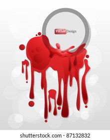 Eps10 Vector Dripping Paint Abstract Background