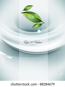 eps10 vector elegant background with leaf elements design