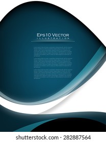 eps10 vector elegant blank space frame wave lines bend abstract background illustration