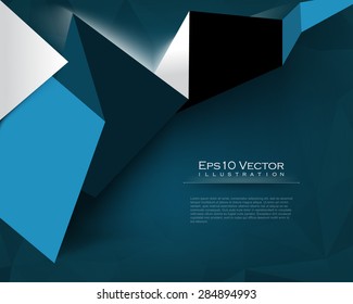 eps10 vector elegant business card geometric triangle shape dark blue corporate design illustration