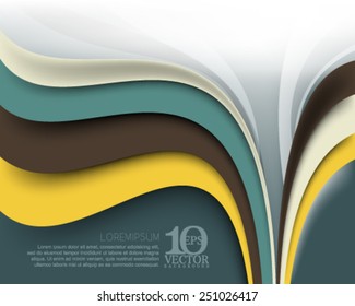 eps10 vectorial elegante multicolor líneas de onda empresarial elementos ilustración de fondo