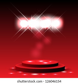 Eps10 Vector Elegant   stage with sparkles background design