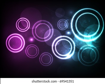 Fondo del círculo de energía del vector EPS10