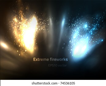 EPS10 vector extreme fireworks