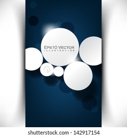 eps10 vector floating blank round frames illustration