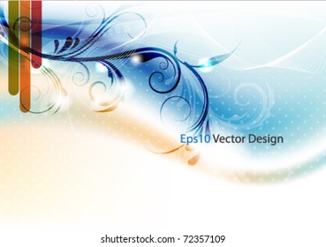 diseño de tipo floral de vector eps10