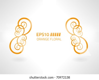 Diseño floral del vector EPS10 contra fondo blanco