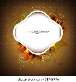 eps10 vector floral grunge frame background
