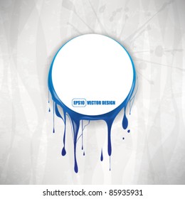 eps10 vector frame and blue ink elements background design