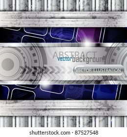 eps10 vector futuristic chrome arrow header background design