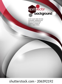 eps10 vector futuristic metallic wave chrome background