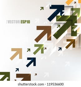 eps10 vector futuristic overlapping arrows background