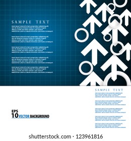 Eps10 Vector Futuristic Overlapping Arrows and circles background