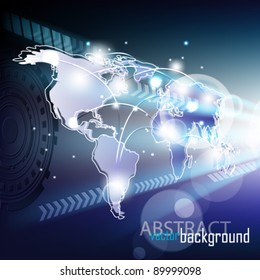 eps10 vector futuristic social networking concept design